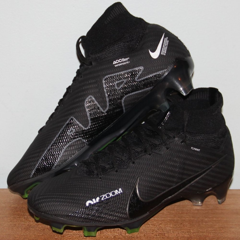 Nike Zoom Mercurial Superfly 9 Elite FG Soccer Cleats Men 5.5 Women 7 Black
